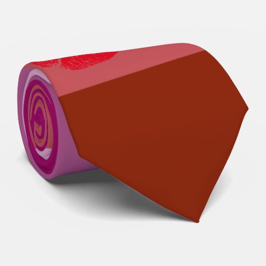 Lipstick Lesbian Pride Flag Stropdas (Opgerold)