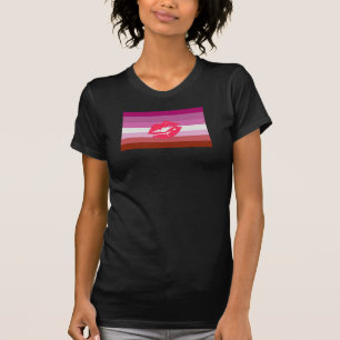 Lipstick Lesbian Pride Flag T-shirt