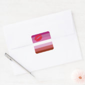 Lipstick Lesbian Pride Flag  Vierkante Sticker (Envelop)