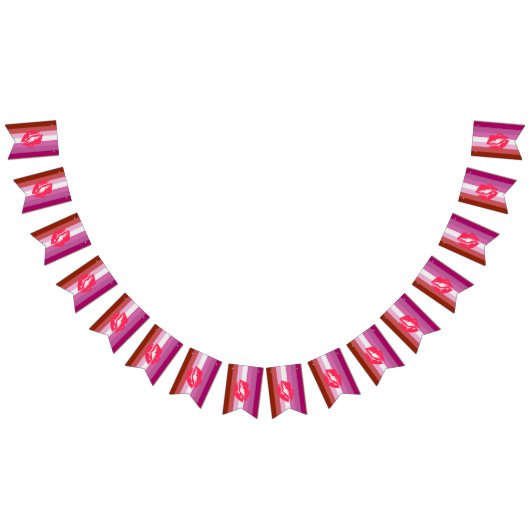 Lipstick Lesbian Pride Flag Vlaggetjes (Alle)