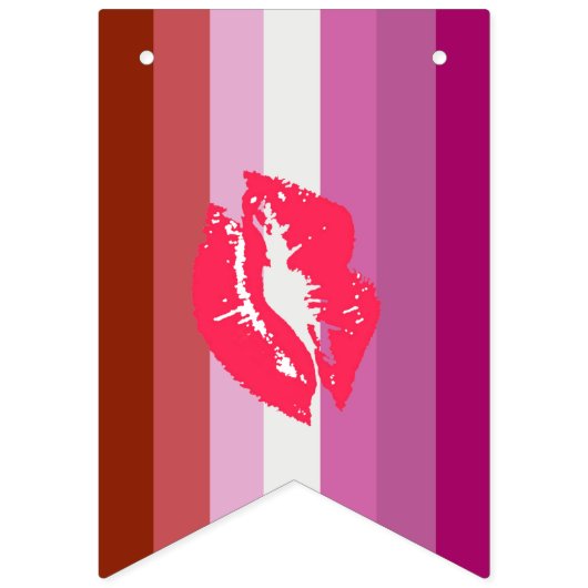 Lipstick Lesbian Pride Flag Vlaggetjes (Tweede vlag)