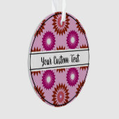 Lipstick lesbian pride pink flower pattern ornamen ornament (voorkant)