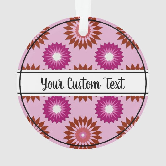 Lipstick lesbian pride pink flower pattern ornamen ornament (achterkant)