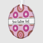 Lipstick lesbian pride pink flower pattern ornamen ornament (voorkant)