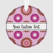 Lipstick lesbian pride pink flower pattern ornamen ornament (voorkant)