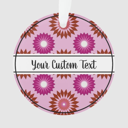 Lipstick lesbian pride pink flower pattern ornamen ornament (voorkant)