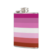 Lipstick Lesbian Pride vlag fles Heupfles (Links)