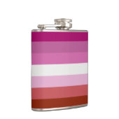 Lipstick Lesbian Pride vlag fles Heupfles (Rechts)