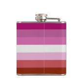 Lipstick Lesbian Pride vlag fles Heupfles (Achterkant)