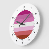 Lipstick Lesbian Pride vlag Grote klok (Hoek)