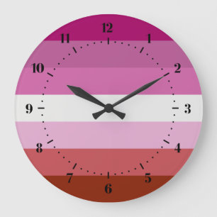 Lipstick Lesbian Pride vlag Grote klok