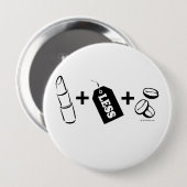 Lipstick Lesbian Ronde Button 4,0 Cm (Voorkant /achterkant)