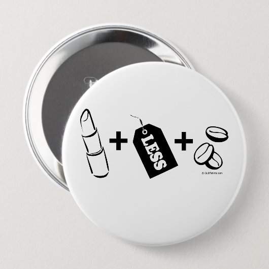 Lipstick Lesbian Ronde Button 4,0 Cm (Voorkant /achterkant)