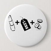 Lipstick Lesbian Ronde Button 4,0 Cm (Voorkant)