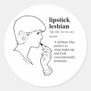 LIPSTICK LESBIENE RONDE STICKER