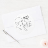 LIPSTICK LESBIENE RONDE STICKER (Envelop)