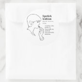 LIPSTICK LESBIENE RONDE STICKER (Tas)