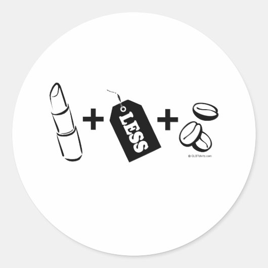 Lipstick Lesbienne Ronde Sticker (Voorkant)