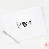 Lipstick Lesbienne Ronde Sticker (Envelop)