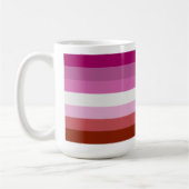 Lipstick Lesbische Pride Kleuren - Koffiemok (Links)