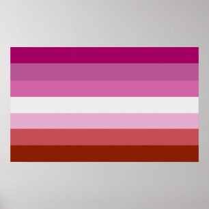 Lipstick Lesbische Pride Kleuren - Poster