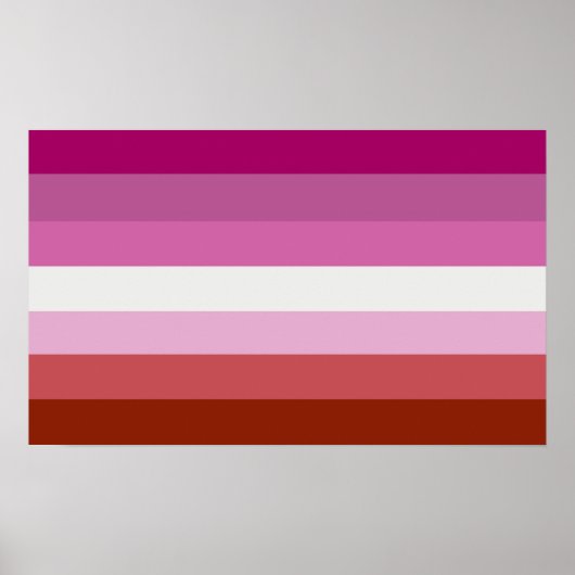 Lipstick Lesbische Pride Kleuren - Poster (Voorkant)