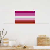 Lipstick Lesbische Pride Kleuren - Poster (Keuken)