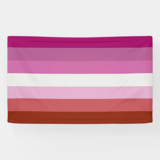 Lipstick Lesbische Pride Kleuren - Spandoek (Horizontaal)