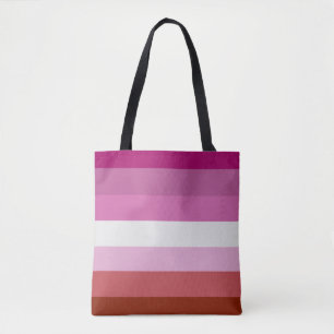 Lipstick Lesbische Pride Kleuren - Tote Bag