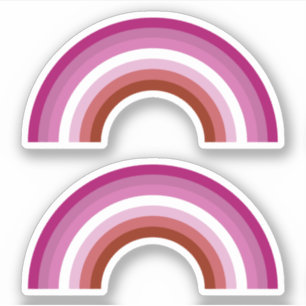 Lipstick-lesbische Pride-regenboog Sticker
