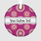 Lipstick lesbische pride roze bloempatroon ornament (achterkant)