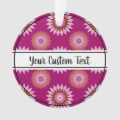 Lipstick lesbische pride roze bloempatroon ornament (voorkant)