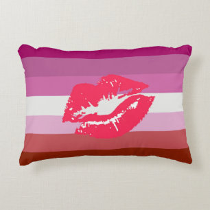Lipstick Lesbische Pride Vlag Accent Kussen