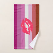 Lipstick Lesbische Pride Vlag Bad Handdoek (Handdoek)
