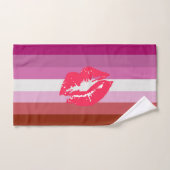 Lipstick Lesbische Pride Vlag Bad Handdoek (Handdoek)