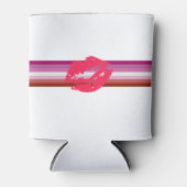 Lipstick Lesbische Pride Vlag Blikjeskoeler (Voorkant)