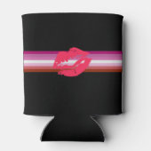 Lipstick Lesbische Pride Vlag Blikjeskoeler (Achterkant)