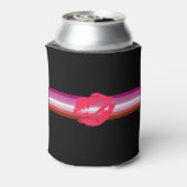 Lipstick Lesbische Pride Vlag Blikjeskoeler (Blikje Achterkant)