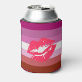 Lipstick Lesbische Pride Vlag Blikjeskoeler (Blikje Achterkant)