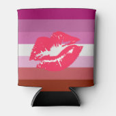 Lipstick Lesbische Pride Vlag Blikjeskoeler (Voorkant)