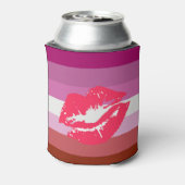 Lipstick Lesbische Pride Vlag Blikjeskoeler (Blikje Achterkant)