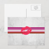 Lipstick Lesbische Pride Vlag Briefkaart (Voorkant / Achterkant)
