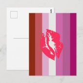Lipstick Lesbische Pride Vlag Briefkaart (Voorkant / Achterkant)