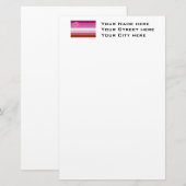 Lipstick Lesbische Pride Vlag Briefpapier (Voorkant / Achterkant)
