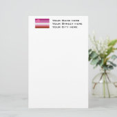 Lipstick Lesbische Pride Vlag Briefpapier (Staand voorkant)