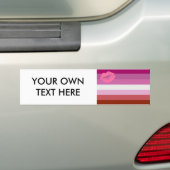 Lipstick Lesbische Pride Vlag Bumpersticker (Op auto)