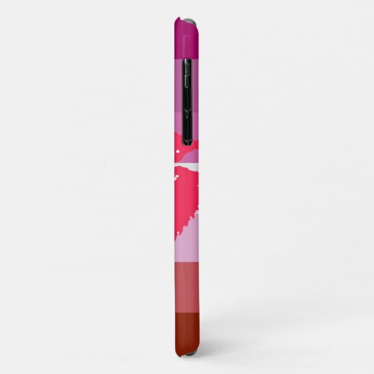 Lipstick Lesbische Pride Vlag Case-Mate iPhone Case (Achterkant/links)