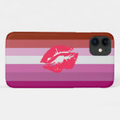 Lipstick Lesbische Pride Vlag Case-Mate iPhone Case (Achterkant (horizontaal))