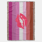 Lipstick Lesbische Pride Vlag Deken (Voorkant Verticaal)