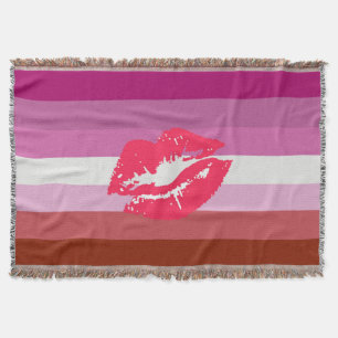 Lipstick Lesbische Pride Vlag Deken